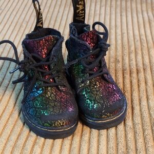 Dr. Martens Kids Multicolor Glitter Boots